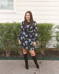 Blue Rose Mini Dress