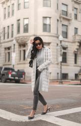 Gray Houndstooth + Bow Pumps