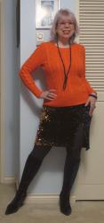 Festive Orange, Blue and Sunset Sequins