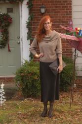 Turning Heads Linkup- Slipdress with a Pullover Sweater for Christmas