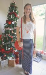 Casual Christmas Maxi Skirt Outfits