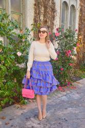 Plaid Taffeta Skirt