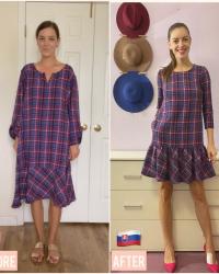 UPCYCLING: purple tartan dress