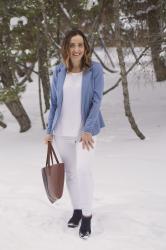 Ageless Style:  Winter White With a Splash of Periwinkle