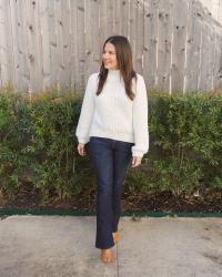 White Chunky Knit Sweater