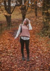 A Sweater Vest With Dr. Martens Jadon Platform Boots