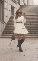 White Blazer Dress