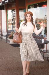 Plaid Midi Skirt