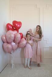 Mommy and Me Pink Gingham Dresses