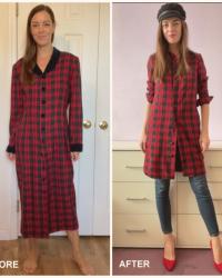 UPCYCLING: long dress to tunic