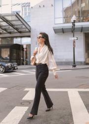 Ways to wear it: Crossover White Blouse
