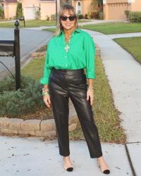 Faux Leather Slim Pant