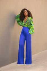 Bishop Sleeve Bodysuit + High Waist Pants