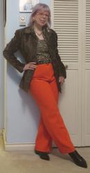 Velvet, Leopard and Orange Boss Pants