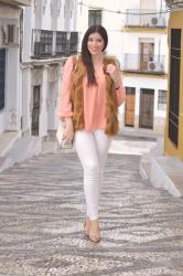 BLUSA CORAL Y CON PLUMETI. ASVIVID