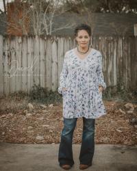 What I Wore: Butterfly Dress Over Jeans