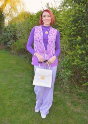 Purple Vintage Waistcoat and Lilac Trousers + Style With a Smile Link Up
