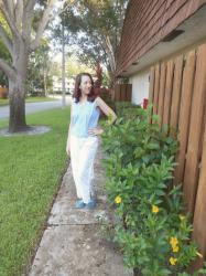 Refashioned Dress Shirt One Seam Blouse