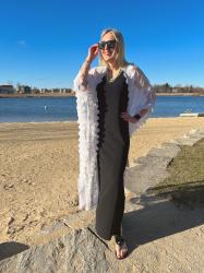 Lace Duster Outfit Idea – Boost the Life of Your Sleeveless Maxi Dress