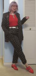 Fancy Friday: Oversized Boss Lady Suit and Red Accents