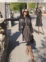 LEATHER AND STRIPED OUTFITS IN MOSTAR CITY 