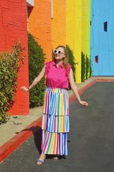 Rainbow Maxi Skirt in Palm Springs