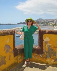 Green Jumpsuit and Hat – Tuktuk Tour of Funchal + Style With a Smile Link Up