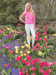 PINK TOPS, WHITE BOTTOMS