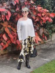 HOW TO WEAR A SILK SKIRT IN COOLER MONTHS