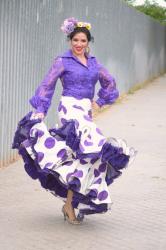 MORADO Y DE ENCAJE. FLAMENCA. BASI DEL RÍO. ALMA Y COSTURA 