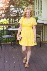 Shining Bright in an Eyelet Mini Dress