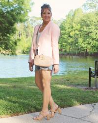 Pink Linen Blazer