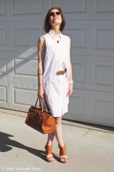 How to Style a Little White Shirt Dress