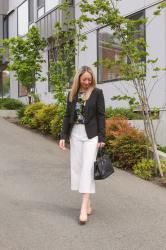Summer Workwear Outfit Ideas with White Pants