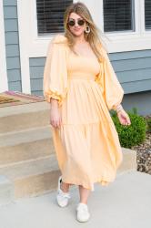 Peachy Prairie Dress and Sneakers for KC Homes & Style.
