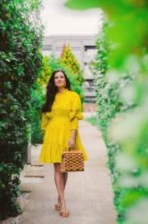 Vestido amarillo mostaza