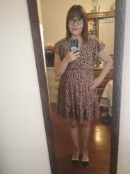 Outfit propio: Vestido animal print.