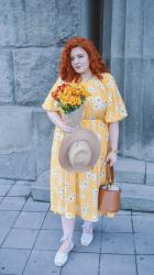 Romantic Yellow Floral Dress 