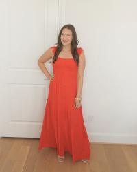 4th of July Outfit | Red Maxi Dress