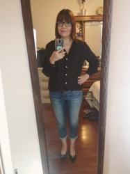 Outfit propio: Camisa negra + boyfriend jeans.