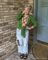 Green Cardigan:  In with the old!