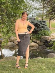 Thursday Moda 280, Skirtmas in July: The DENIM Skirt.