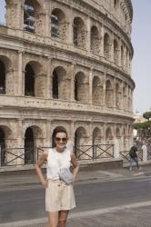 Ageless Style:  White Tops, Linen Shorts and a Little Trip to the Colosseum