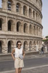 Ageless Style: White Tops, Linen Shorts and a Little Trip to the Colosseum