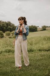 Easy Summer Outfit ft. Striped Wide Leg Pants
