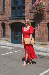 Summer Style: Puff Sleeve Linen Midi Dress