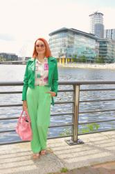 Green and Bubblegum Pink + Style With a Style Link Up