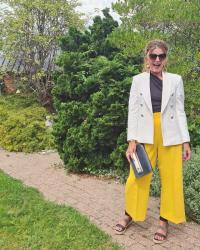 Yellow culotte &amp; Fancy Friday linkup