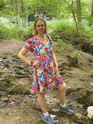 Floral Dress Styled With Trainers