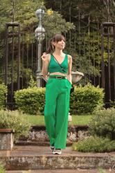 Outfit Monocromático en Color Verde